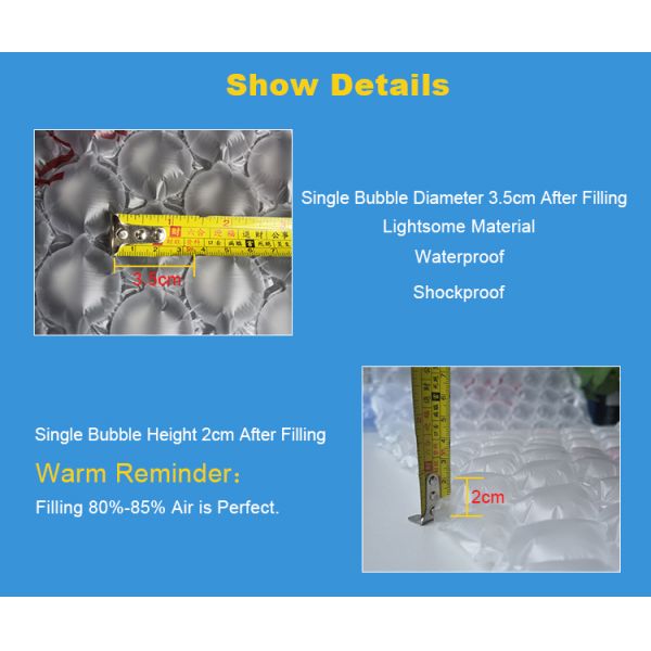 cushion pillow/air cushioning bags, inflatable beach pillow bag, toner cartridge air column bag, inflatable air bag for