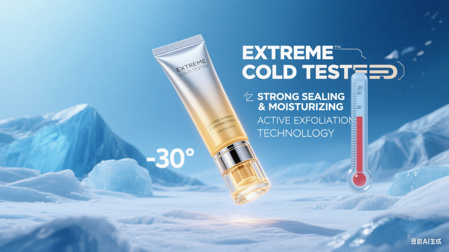 Strong anti-freeze repair cream for hands, feet, elbows, and knees, proven to prevent cracking in extreme cold.