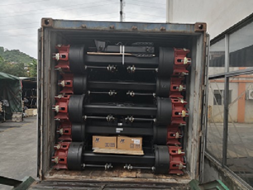 German Type SAE1527 Spider Track Axles , Bogie Suspension Replacement Trailer Axles