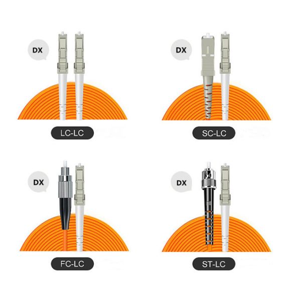 PVC Jacket 1m LC To ST Multimode Duplex Fiber Optic Patch Cable