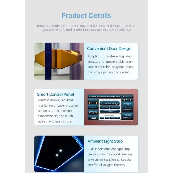 Sports Recovery Hyperbaric Oxygen Chamber 1170*1996*1850mm Home Hyperbaric Chamber 20L