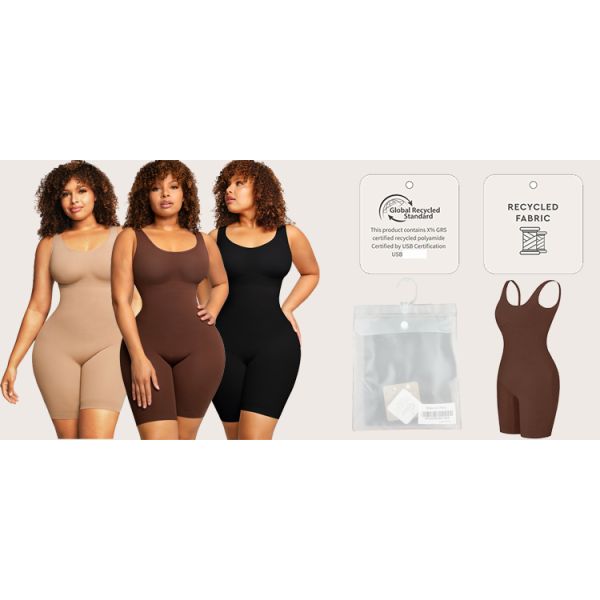 Women's Sustainable Faja Curved Girdles Shapewear for Medium Tummy and Thigh Slimmer