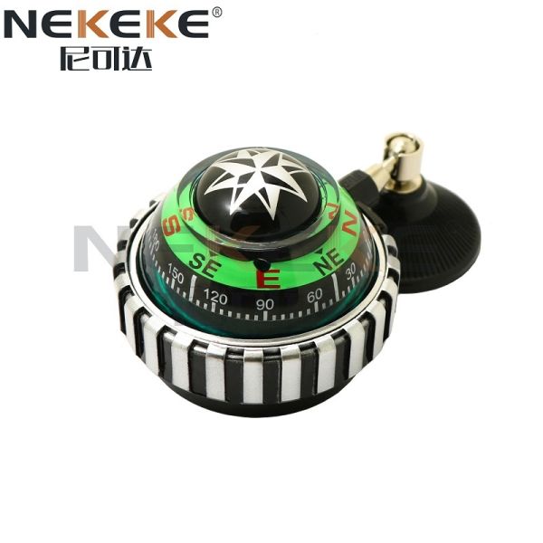 Adjustable Marine Compass With LED , Suction Mount Boat Navigation Compass