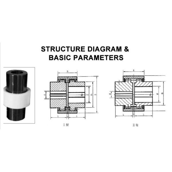 Flanged PU Planetary Flexible Gear Coupling Curved Tooth Nylon Sleeve TGL2 M19
