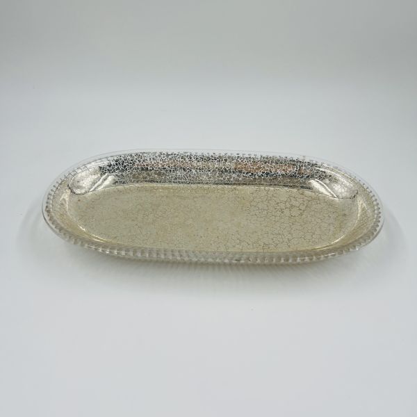 Mercury Gold Glass Bathroom Accessories Set Round Shape With Ribbed Vertical Stripe Glass Soap Dispenser Glass Toothbrush Holder Soap Dish Holder