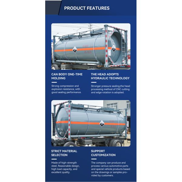 High Capacity 20FT HCL Solvent Storage Container Convenient For Concentrated Liquid