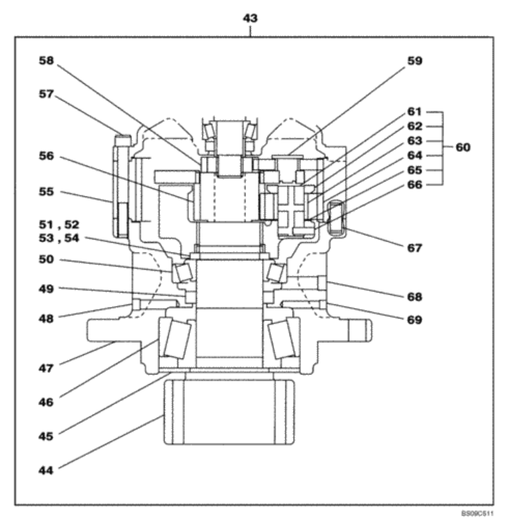 LE01113 OIL SEAL SWING REDUCTION GEAR SWING MOTOR FOR CASE EXCAVATOR CX130