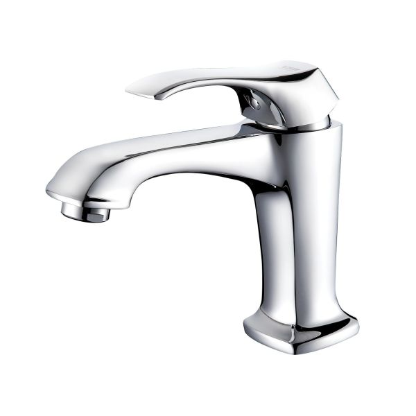 Corrosion Resistant One Hole Bathroom Sink Faucet Brass Single Handle Lavatory Faucet