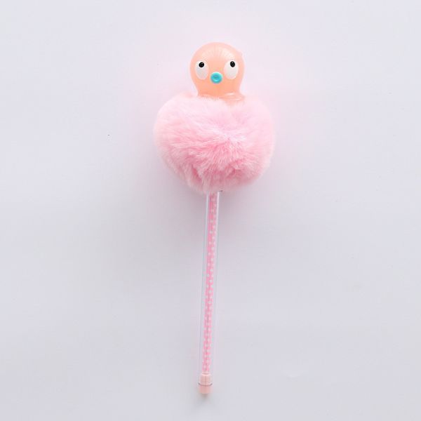 Plastic Pink Fluffy Pastel Plush Pen 0.5mm Nib Ultralight Durable
