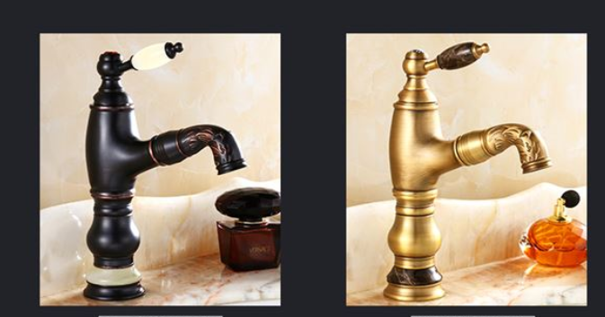 CE Retractable European Antique Pull Out Retro Bathroom Sink Faucets