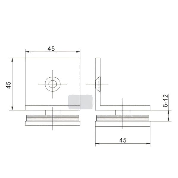 High Accuracy Shower Room Accessories Precision Casting Frameless Shower Door Clamps