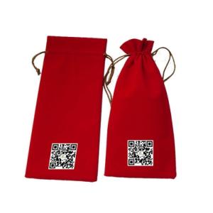 Quality Custom Drawstring Jewelry Gift Package Black Velvet Bag wholesale