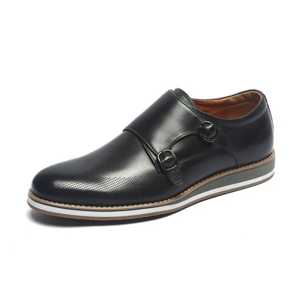 Cheap Comfortable Black Mens Genuine Leather Casual Shoes for sale