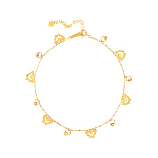 Personalized 18K Gold Anklets: Custom Name and Initial Designs