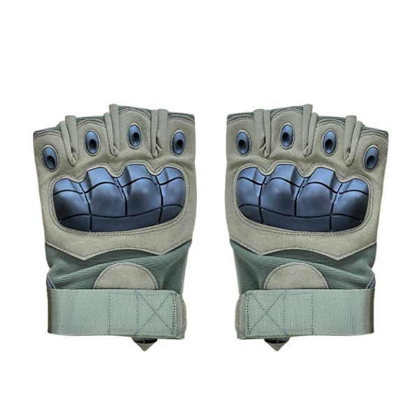 Green Customized Half Finger SKI Protection Training Gloves for Protection