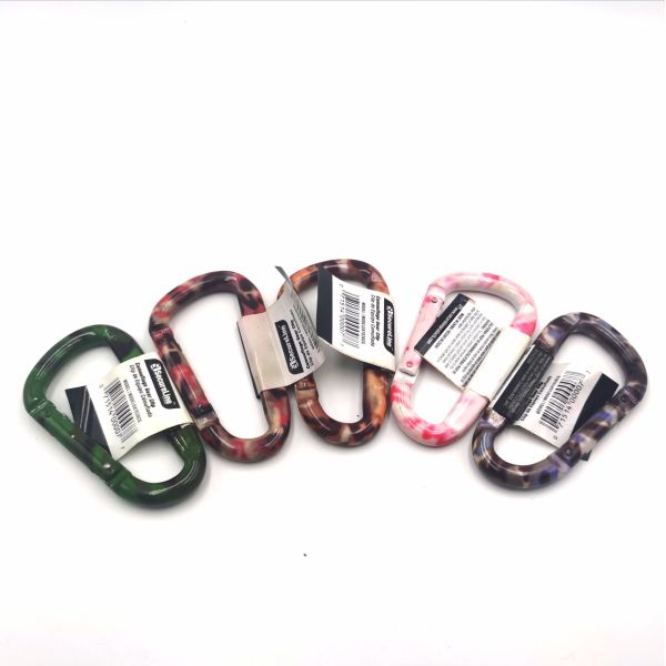 Camouflage Aluminum Carabiner Hook Colorful Aluminum Snap Hook Quick Release