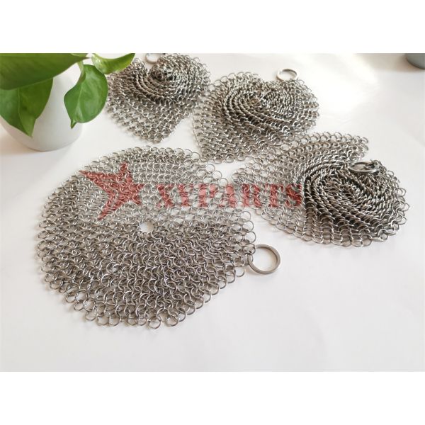 8x6 Inch Pot Pan SS 316 Square Round Kitchen Chain Mail Scrubber