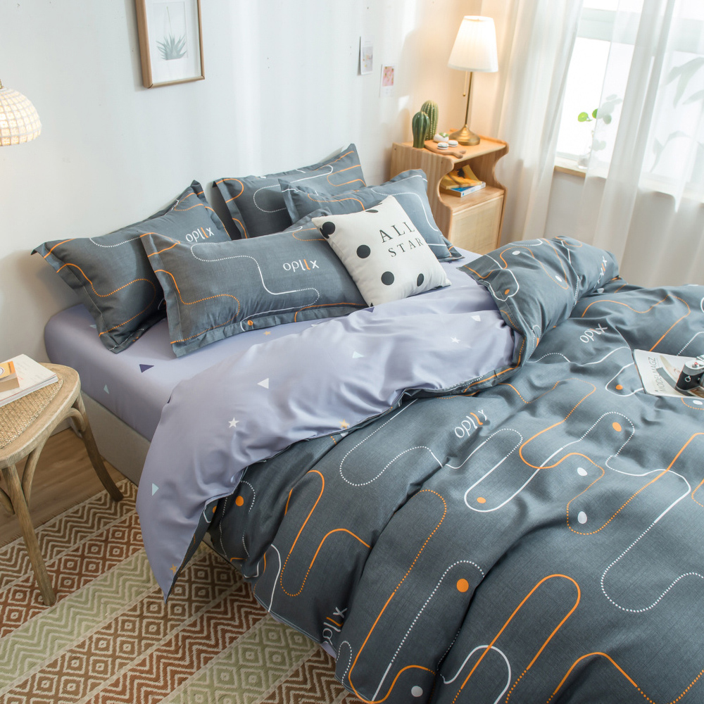 Adult Grade A 100% BAMBOO Bedding Comforter Sets with Marble Pattern Duvet Cover Set