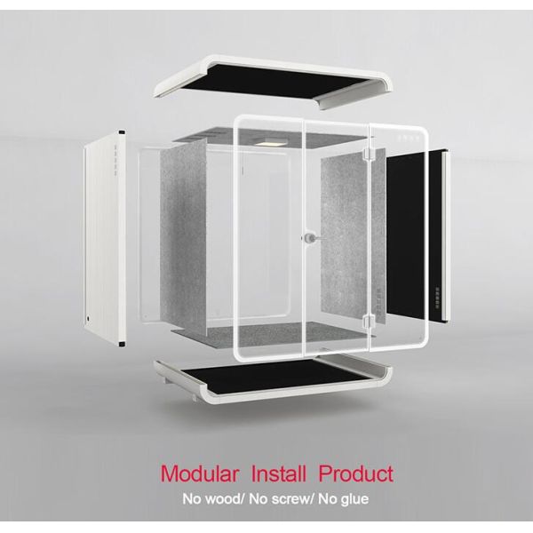 Modern Glass Partition Walls Temporary Office Pods For Coworking Spaces