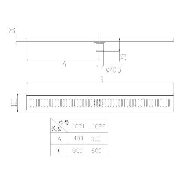 Stainless Steel Linear Shower Floor Drain Shower Channel Drain Outdoor Floor Drain Bathroom Floor Drain