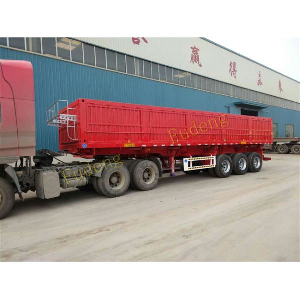 45 Ton 4 Axle Side Tipping Dump Semi Trailer 11000*2500*3300mm