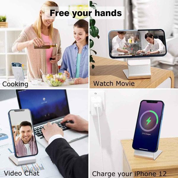 Aluminum Desktop Magsafe Phone Mount 15w Magsafe Charger Holder
