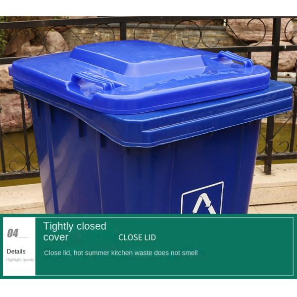 Eco Mobile Garbage Bin 240L HDPE 660L Garbage Bin For Public Place