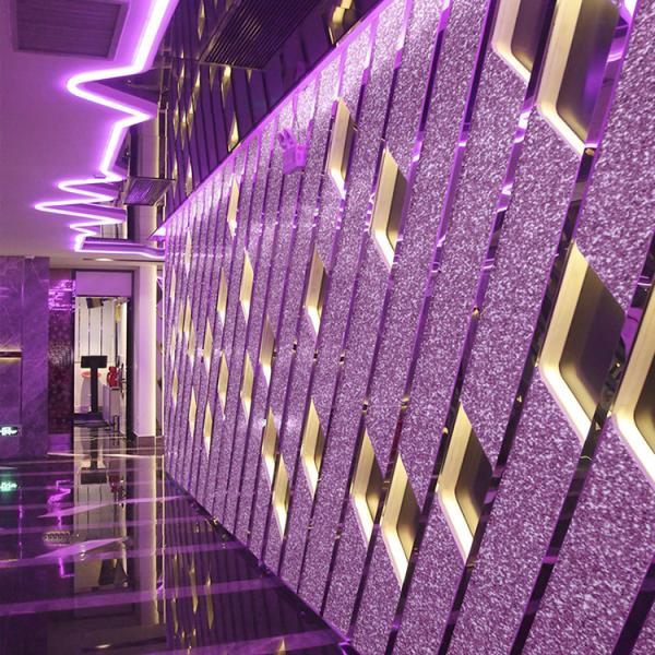 Glamour Red Color Glitter Wall Fabric Adhesive Grade 3 For Patch Work Sparkle