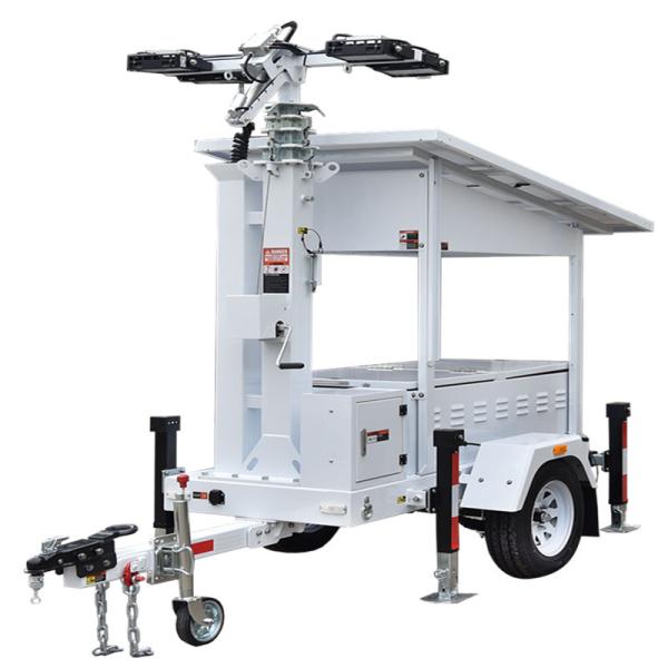 7M Mast Single Axle Durable Battery Solar Light Tower Mining Operations Mobile Light Tower Manufacturers