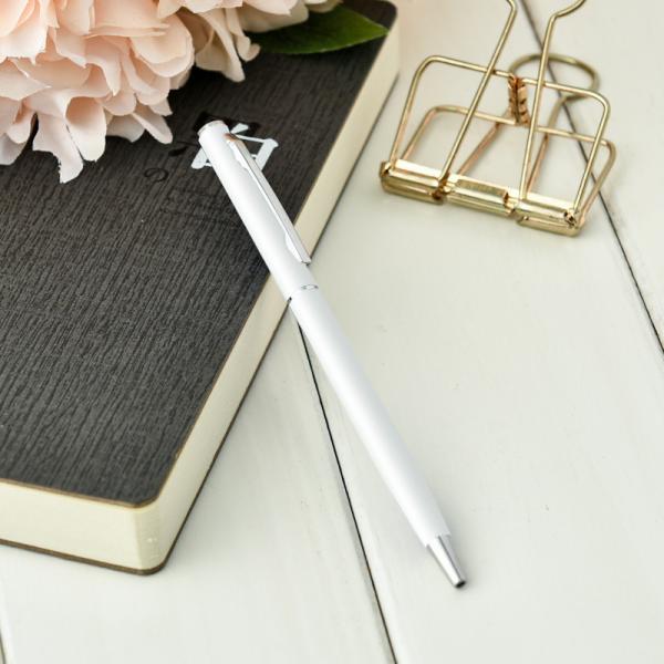 Personalized Slender Metal Ball Pen 0.7mm Advertising Promotion Hotel Ballpoint Pen