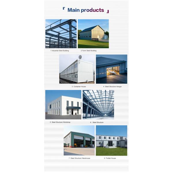 Strong Portal Frame Steel Structure Construction , Lightweight Steel Frame Construction