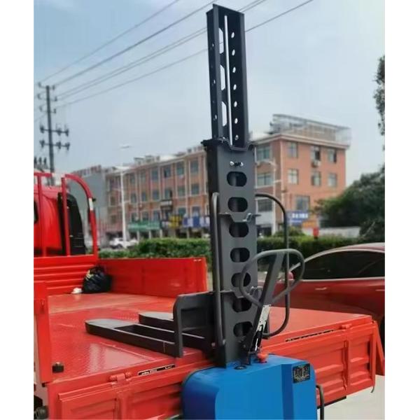 500kg 1000kg 1300 Mm Semi Electric Portable Stacker Self Loading Forklift For Container Use