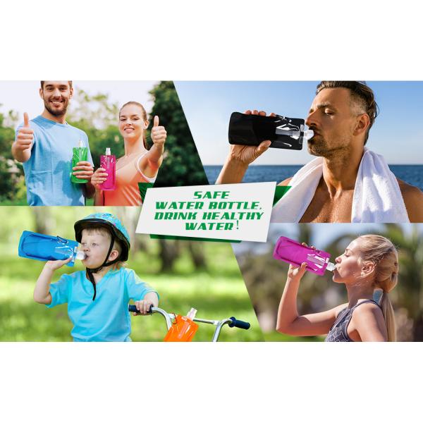 Collapsible Water Bottle Reusable Drinking Water Bottle With Clip For Biking, Hiking Travel, Gym, Sports, Teams, Hiking