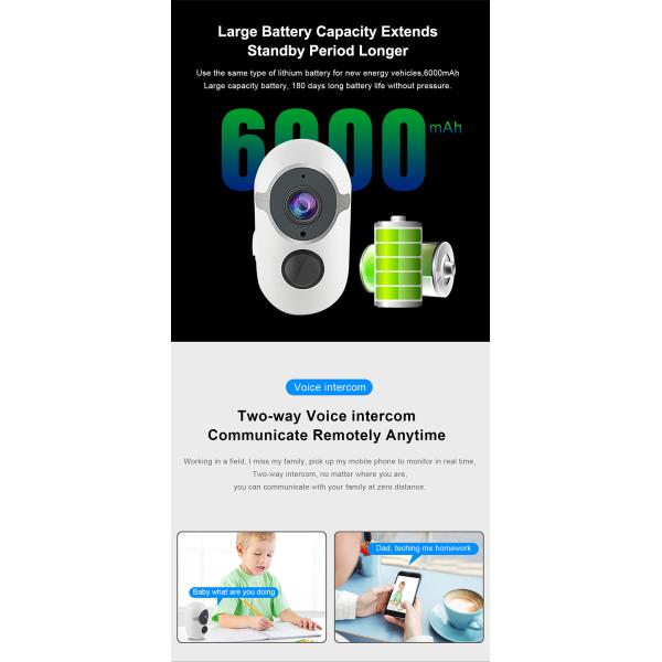 Outdoor H.264 Solar Powered Ip Camera With Two Way Audio Video Recording