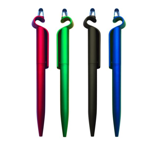 Supply mobile phone holder ballpoint pen twist promotion pen love shape touch screen pen twist capacitor advertising pen