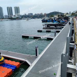 Quality OEM Aluminum Floating Pontoon Marina Pontoon Walkways With WPC Decking wholesale
