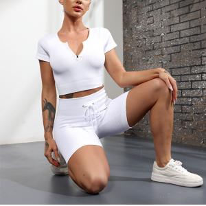 Quality Zipper Ribbed Seamless Workout Sets wholesale