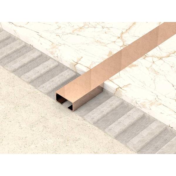 Bright Stainless Steel Tile Trim 12mm Steel Tile Edge Trim Silver