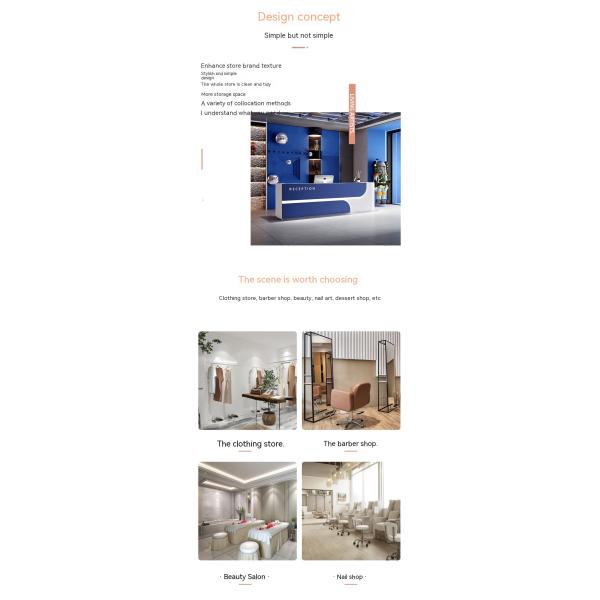 Multifunctional Reception Desk for Lacquer Beauty Salon Bar and Hotel Front Desk