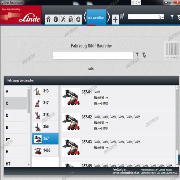 Forklift Linde Canbox Doctor Forklift Truck Diagnostic Tool Linde LSG Pathfinder Diagnosis Scanner and CF19 laptop