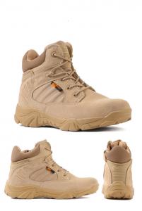 China Police Military Men'S Combat Tactical Boots Rubber Outsole With Side Zipper on sale