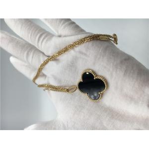 Quality Luxury Vintage Style 18K Gold Jewelry Alhambra Long Necklace For Girlfriend wholesale