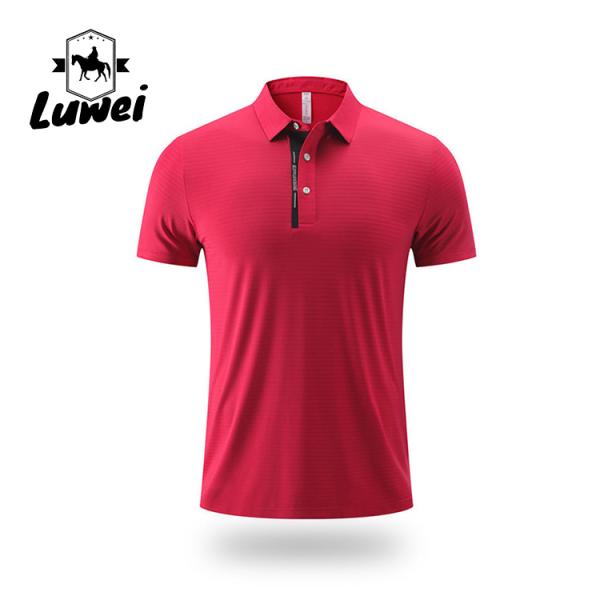 Men Polo Sport T Shirt Embroidered Logo Business Short Sleeve