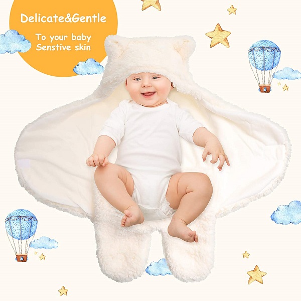 BSCI Infant Sleeping Bag , 24x11'' Plush Swaddle Blanket