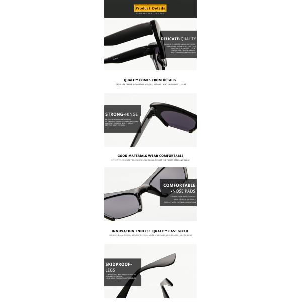 Trendy Fashion Half Frame Cat Eye Women Plastic Hot Sale Sunglasses BSCI