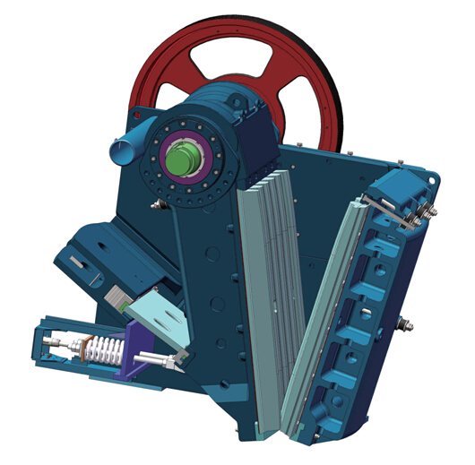 V Gravity Single Toggle Primary Jaw Crusher Machine With High Capacity CJ1211