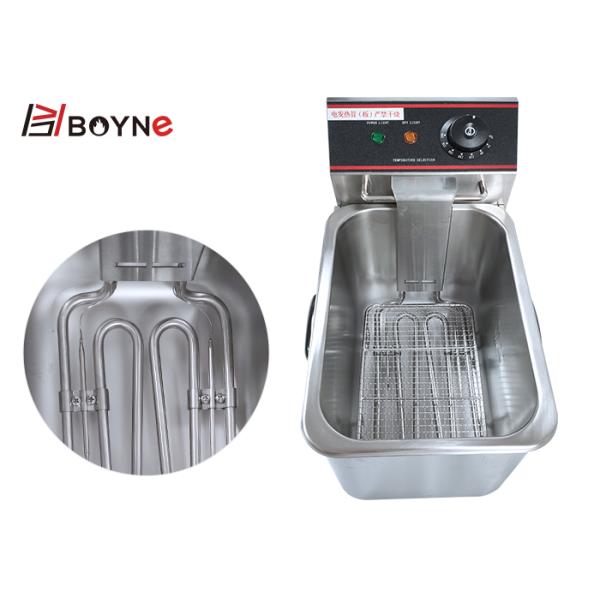 Fast Food Electric Fryer 4L Snack Fryer Stainless Steel Kitchen Equipments