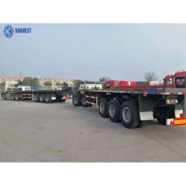 100 Ton 8 Axles Q345B 40ft Carbon Steel Flatbed Trailers