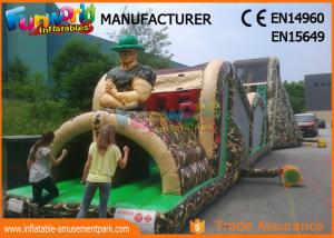 Quality Indoor Or Outdoor Mega Inflatable Assault Course With Digital Painting wholesale