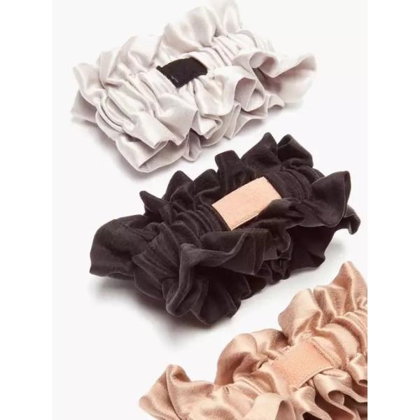 Double Side 25mm Mulberry Silk Scrunchies For Hair Private Logo